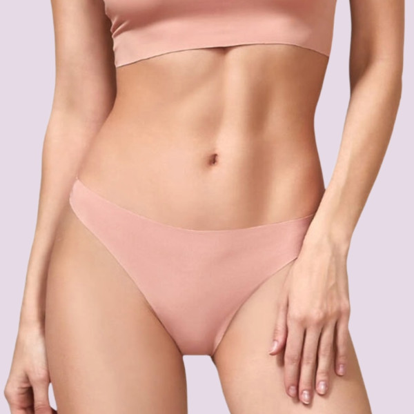 Berrak Γυναικείο Σλιπ Πούδρα Invissible laser cut string 11691 pudra