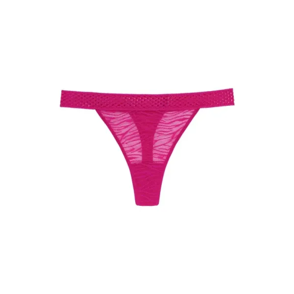 Dorina Γυναικεία εσώρουχα String φουξια- μαυρο 1+1 Δώρο Collection  FXST0003ME021-2X0310