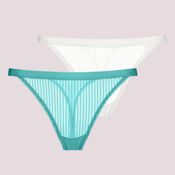 Dorina Γυναικεία εσώρουχα String Λευκό Βεραμαν 1+1 Δώρο Collection FXST0047LA077-2X0431