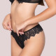 Luna Γυναικείο brazik με Δαντέλα και Τούλι Μαύρο 26701 Sylvie