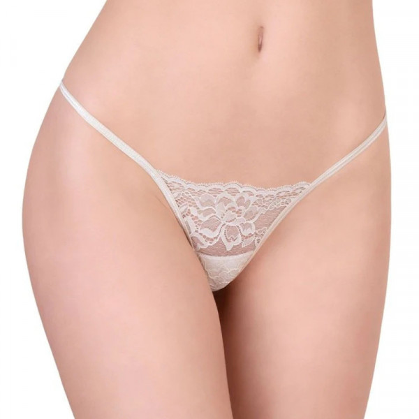 Milena G-String Micro Thin Lace Στρίνγκ Δαντέλα Πέρλα 006310