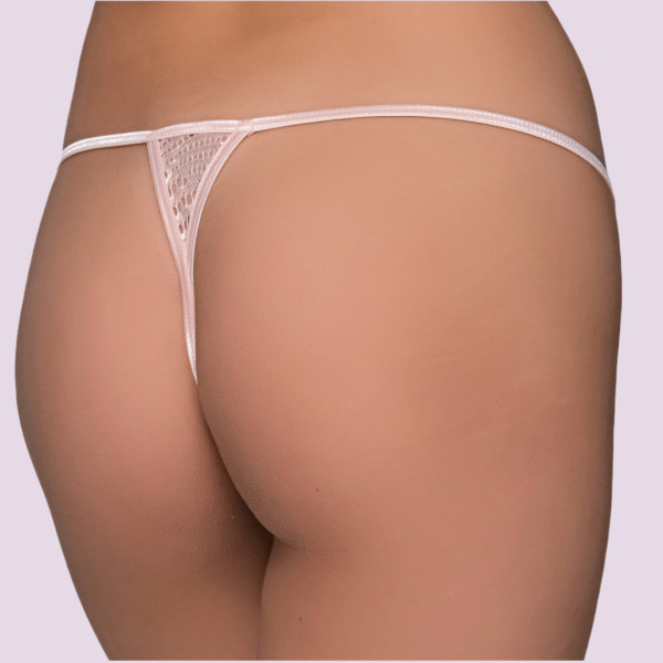 Milena Γυναικείο σεξυ εσώρουχο Mini String Micro  Στρίνγκ ροζ Baby pink 006866