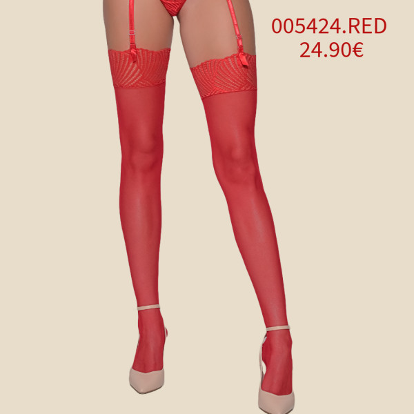 Milena by Paris Γυναικείο sexy εσώρουχο κόκκινο String με δαντέλα 007701