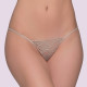 Milena G-String Micro Thin Lace Στρίνγκ Δαντέλα Mπεζ Χρυσαφί  006310