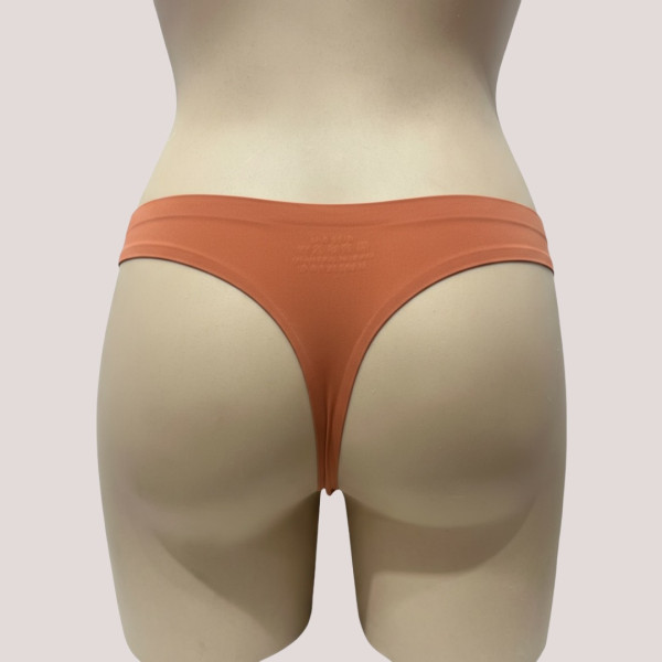 Γυναικείο Οικονομικό Εσώρουχο Laser Cut Invisible String 8982 ORANGE Πορτοκαλί