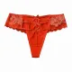 Γυναικείο sexy εσώρουχο κόκκινο String με δαντέλα και φιογκάκια στο πίσω μέρος Q8332 red