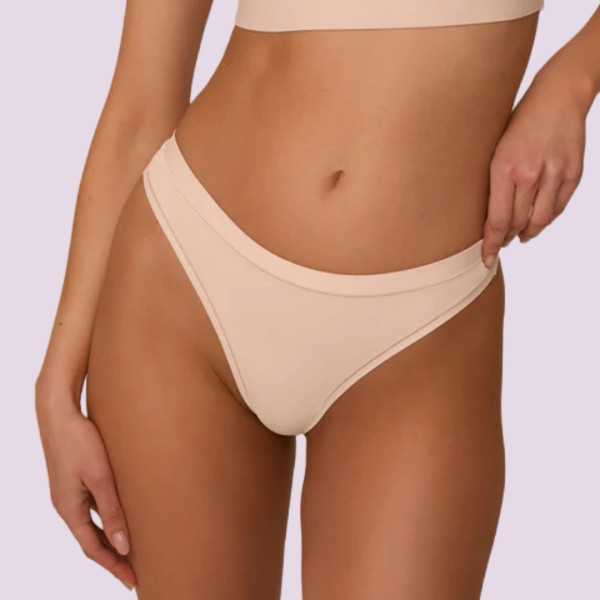 Palco Sciesser Γυναικείο String βαμβακερό εσώρουχο Μπέζ Simply Cotton best emotion 4197 Beige