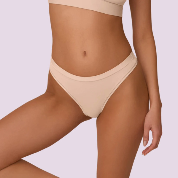 Palco Sciesser Γυναικείο String βαμβακερό εσώρουχο Μπέζ Simply Cotton best emotion 4197 Beige