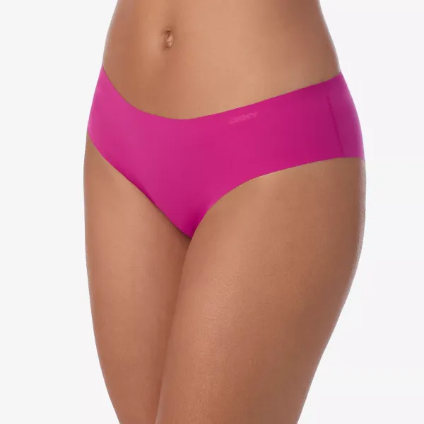 DKNY Οικονομική συσκευασία 3 τεμ Hipster invissible μπεζ-μαύρο-φούξια με μαύρο logo DK5028P3.I690Y
