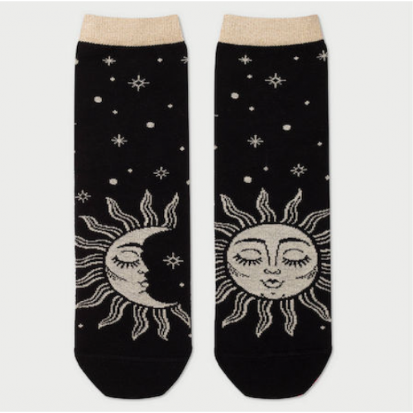 Conte Elegant Happy Κάλτσα Γυναικεία 'Ηλιος Σελήνη Μαύρο 18C-227