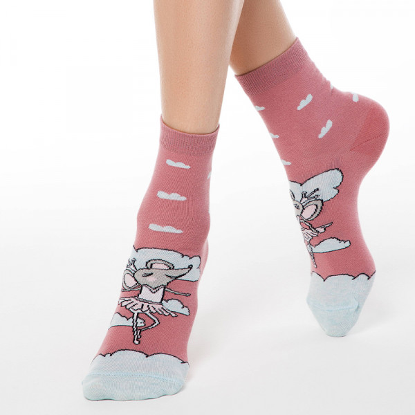 Conte Happy Socks Γυναικείες Κάλτσες με Άνετο Λάστιχο Ποντίκι Μπαλαρίνα 18C-227C