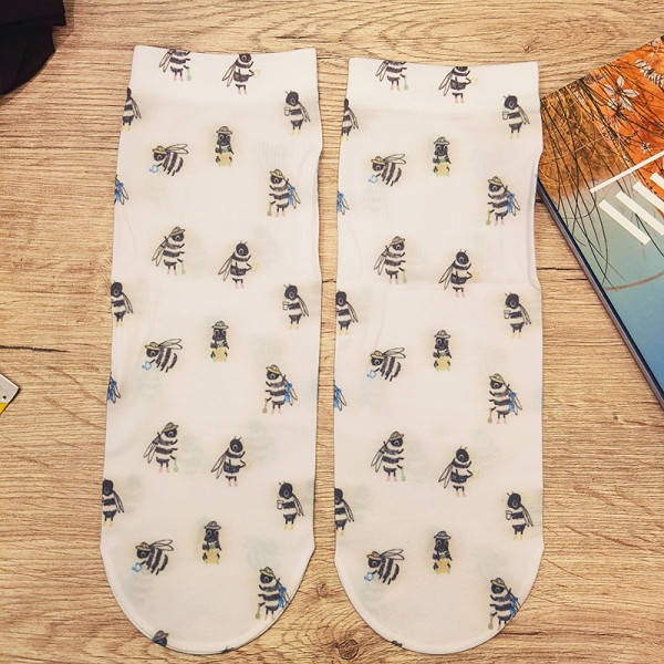 Conte Fantasy Socks Bees Γυναικεία Καλτσάκια Διαφανή Μέλισσα 20C-102C