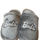 Γυναικείες Παντόφλες  Barbie με αντιολισθητικό πάτο ανοιχτές Γκρί με κέντημα logo Barbie 