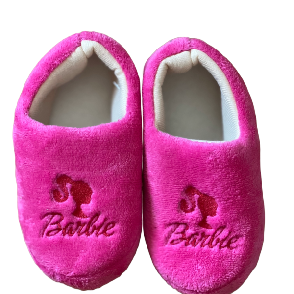  Barbie Παιδικές Ζεστές Παντόφλες Κλειστές Χνουδωτές Φούξια