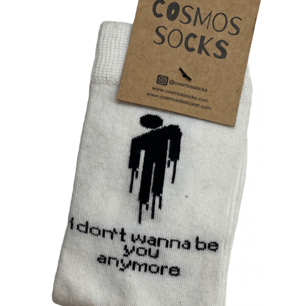 Cosmos Socks Βαμβακερές Κάλτσες Ασπρόμαυρο Crisis 