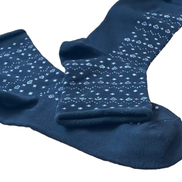 Meritex Παιδική Βαμβακερή Κάλτσα για Κορίτσια Μαύρη με αστεράκια και καρδούλες Ροζ 4525 Black-Pink