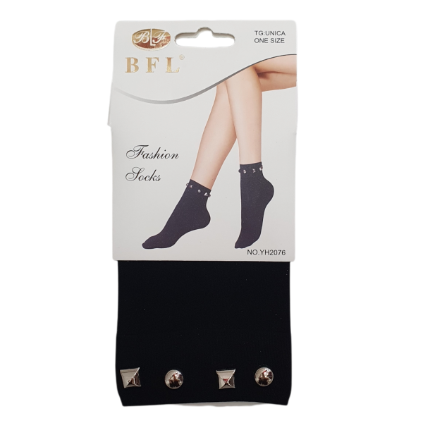 Γυναικεία Καλτσάκια-Σοσόνια με Charms Μαύρο YH2076