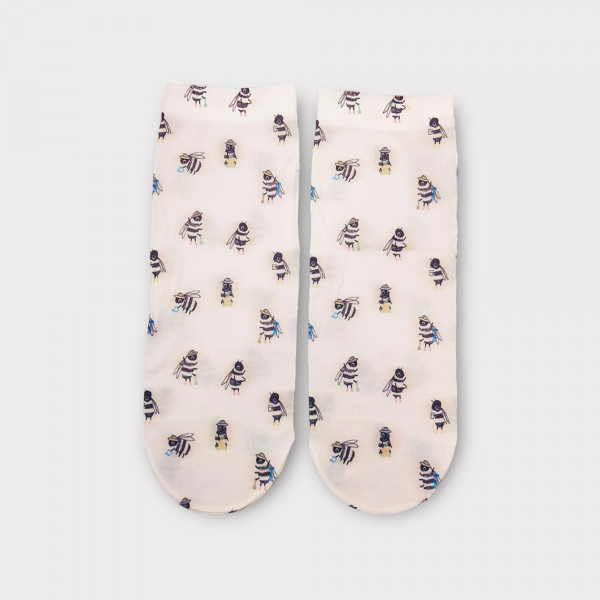 Conte Fantasy Socks Bees Γυναικεία Καλτσάκια Διαφανή Μέλισσα 20C-102C