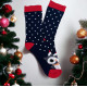 Bali Socks Γυναικείες Χριστουγεννιάτικες Thermal-Ισοθερμικές Κάλτσες με Κουκουβάγια Μπλέ Νο 36-40