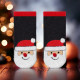 Conte Women's Socks New Year Γυναικείες Χριστουγεννιάτικες Κάλτσες Άη Βασίλης Με Κόκκινη μυτούλα Ανθρακί 36-39 19C-81C