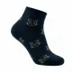 Oemen  Γυναικείες Βαμβακερές fashion κάλτσες μέχρι τον αστράγαλο No35-41 μαύρες με σχέδιο χρυσές γατούλες MY9002 BLACK