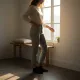 Oemen  Γυναικείες Βαμβακερές fashion κάλτσες μέχρι τον αστράγαλο No35-41  μαυρες με σχέδιο χρυσαφί ρίγες  MY9003 gold stripes