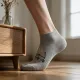 Oemen  Γυναικείες Βαμβακερές fashion κάλτσες μέχρι τον αστράγαλο No35-41 γκρί με σχέδιο γατούλα MY9003 GREY CAT