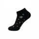 Oemen  Γυναικείες Βαμβακερές fashion κάλτσες μέχρι τον αστράγαλο No35-41 μαύρες με σχέδιο χρυσά φεγγαράκια και αστερισμούς MY9002 BLACK-STAR