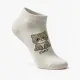 Oemen  Γυναικείες Βαμβακερές fashion κάλτσες μέχρι τον αστράγαλο No35-41 λευκές με σχέδιο γάτα  MY9002 WHITE CAT