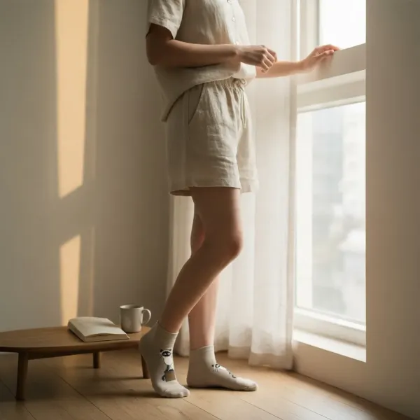 Oemen  Γυναικείες Βαμβακερές fashion κάλτσες μέχρι τον αστράγαλο No35-41 χρυσές-μεταλλιζέ  με σχέδιο γάτα  MY9003 GOLD CAT