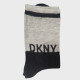 DKNY Γυναικείες Βαμβακερές Κάλτσες Ψηλές Σετ 3τεμ Γκρί-Μαύρο S4-0301 Νο 37-40