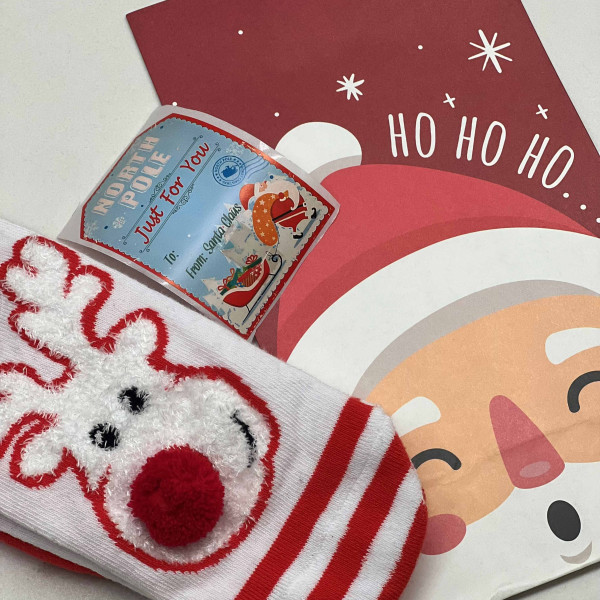 Conte Women's Socks New Year Χριστουγεννιάτικες Κάλτσες Τάρανδος κόκκινο λευκό 36-39 19C-71C