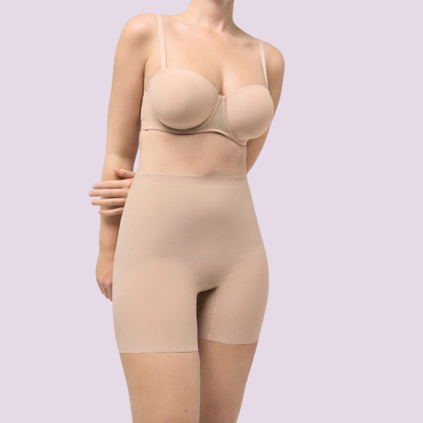 Ysabel Mora High Waisted Shaping Shorts Ψηλόμεσο Λαστέξ Σορτς Μπεζ 19638