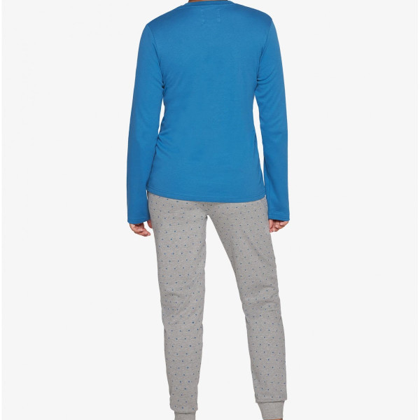 Muydemi Γυναικεία Βαμβακερή  Πιτζάμα Κοκκινοσκουφίτσα Μπλέ Γκρί 532011