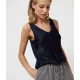 Aruelle Γυναικείο Καλοκαιρινό Σετ Πυτζάμα Babydoll τιραντάκι  μπλέ σκουρο και σορτς με γεωμετρικα σχεδια σε μπεζ χρωμα 100% βισκοζη isobell