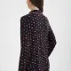 DKNY Γυναικείο set πιτζάμας viscose μαύρη με κόκκινα & ροζ χείλη πουκάμισο με κουμπιά &  παντελόνι ίσιο YI90084