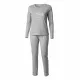 Mihra homewear γυναικεία χριστουγεννιάτικη γκρί grey  βελουτέ πιτζάμα πολυτελείας με φανταστικές κεντημένες νιφάδες χιονιού Let it snow 19102-22