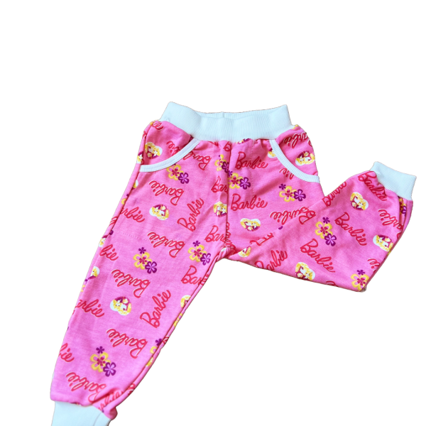 Barbie Παιδική Ρoζ Σκούρο Πυτζάμα Βαμβακερή Φούτερ με την Barbie 