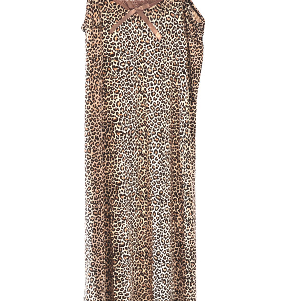 B&B Γυναικείο  Νυχτικό με Τιραντάκι Κοντό και λεπτομέρειες Animal Print Viscose Βισκόζη 2113045