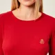 Ralph Lauren Γυναικείο set πιτζάμας Κόκκινη μπλούζα με logo &  καρώ παντελόνι ILN72458F