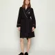Ralph Lauren unisex luxury collection μαύρη fleece δετή ρόμπα με logo το αρκουδάκι & gold λεπτομέρειες ILN42471