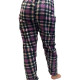 Rinda Mood Γυναικείο Παντελόνι Πυτζάμας Fleece Μώβ Καρό Mix & Match Rinda.Purple