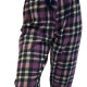 Rinda Mood Γυναικείο Παντελόνι Πυτζάμας Fleece Μώβ Καρό Mix & Match Rinda.Purple
