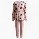 Γυναικεία πιτζάμα Cute fashion 3 κουμπιά ρόζ με καρδούλες & αρκουδάκια modal K03 PINK