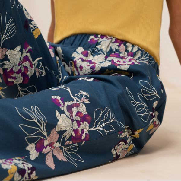 Triumph Mix & Match Tapered Trousers Flannel Γυναικείο  Βαμβακερό Παντελόνι Πιτζάμας Εμπριμέ 10209595-0032