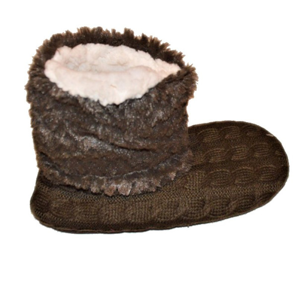 Γυναικείες Χειμωνιάτικες Παντόφλες-μποτάκια Καφέ ARD7222