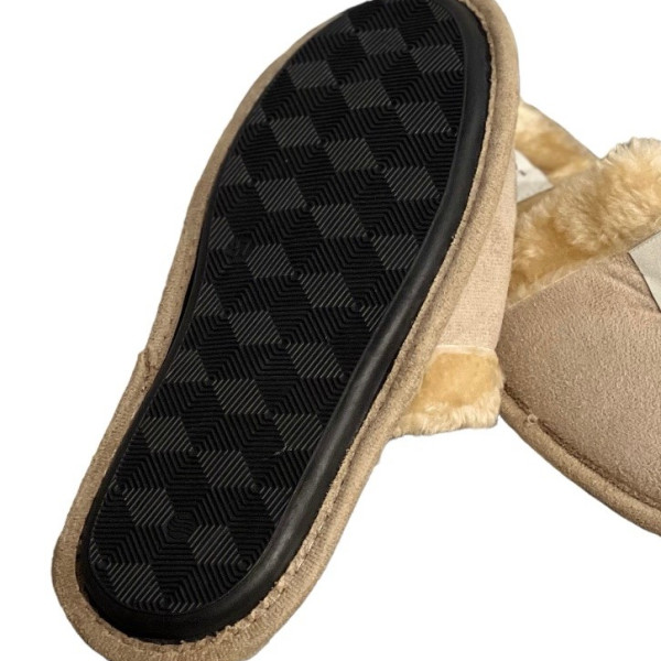 UCC Γυναικείες Χειμερινές Καφέ Παντόφλες Σπιτιού Ζεστές με Χνουδωτή Επένδυση slippers-brown