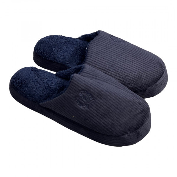 Ανδρικές Χειμερινές Κλασικές Παντόφλες Σπιτιού με Άνετο Πάτο Σκούρο Μπλέ slippers-blue