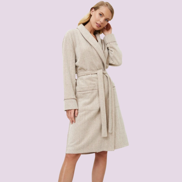 Aruelle Γυναικεία Marianna Bathrobe Γυναικεία Ρόμπα Πολυτελείας  μπέζ 39.01.23.683