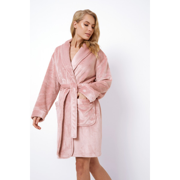 Aruelle Γυναικεία Ζεστή Ρόμπα Απαλή Fleece Πολυτελείας Ροζ Eva Bathrobe